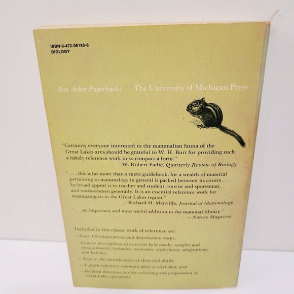 Vtg 1972 MAMMALS of the GREAT LAKES REGION by WILLIAM H. BURT - Picture 7 of 8
